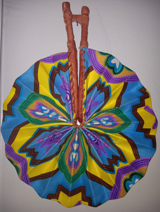 African Handmade Folded Fan